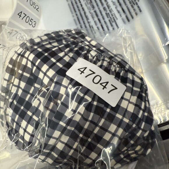 Anne Cole Swimsuit Women 8 Black Plaid Push Up Strapless Lined Nylon One Piece - Picture 4 of 4